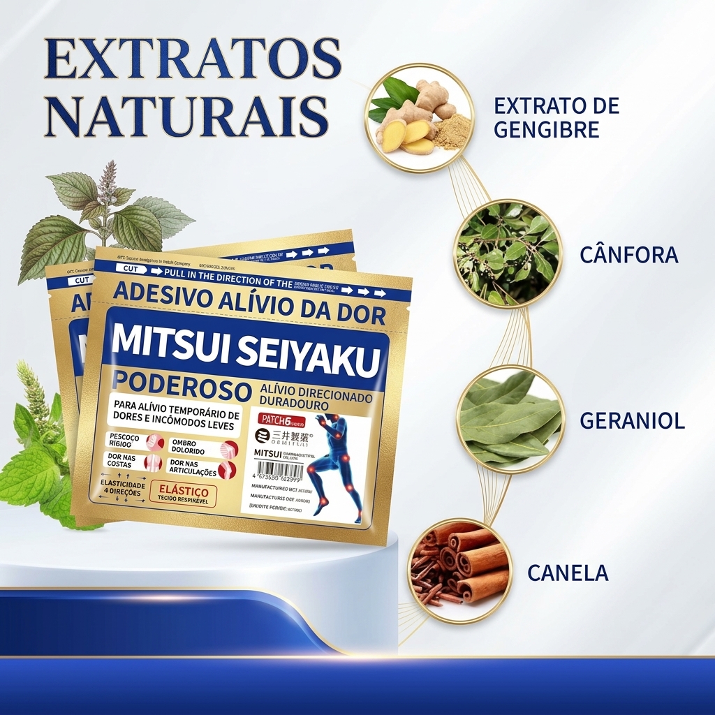 Extratos naturais do adesivo terapêutico